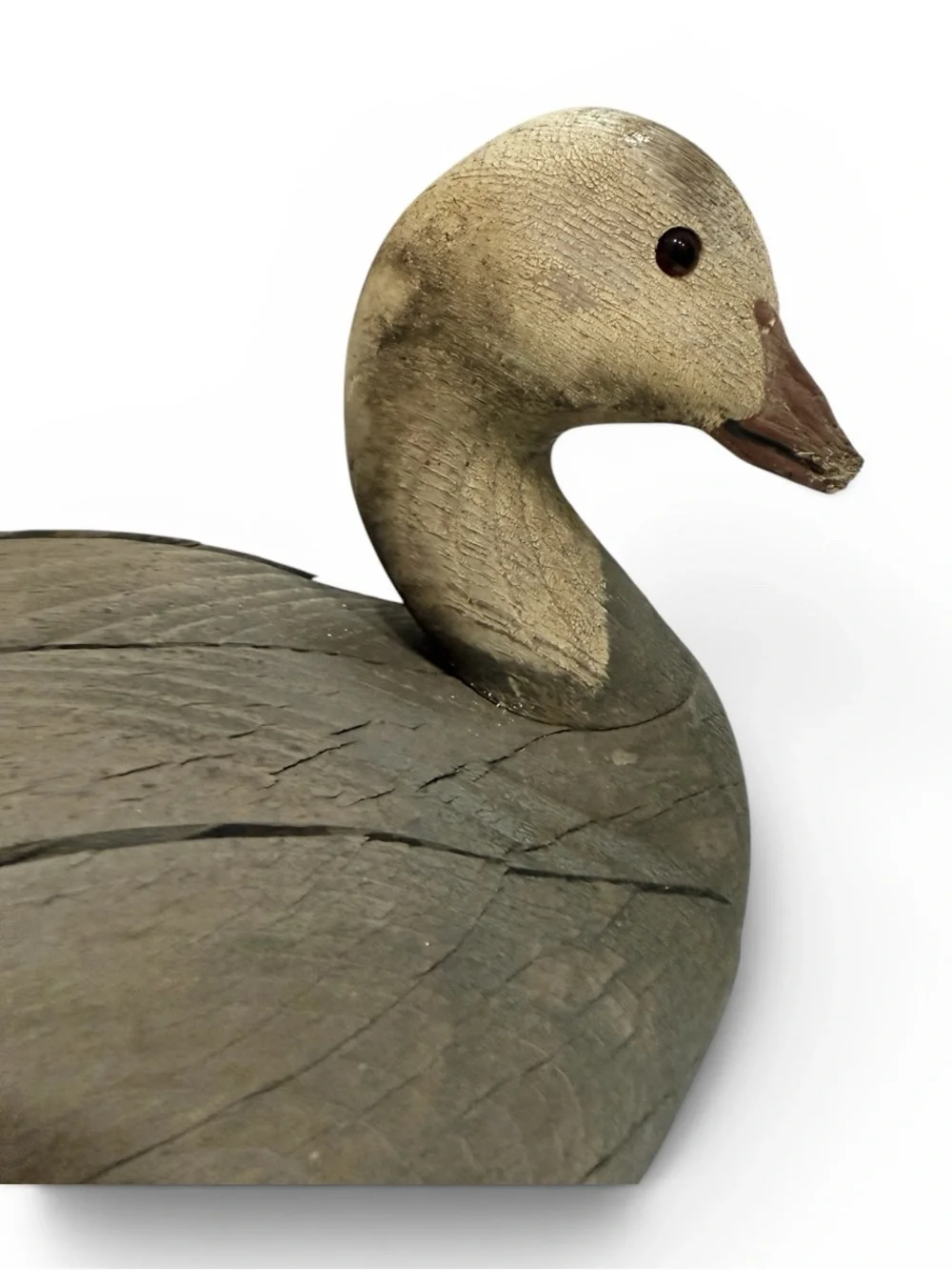 Vintage Robert Capriola Signed Wood Goose Decoy Hand Carved Folk Art